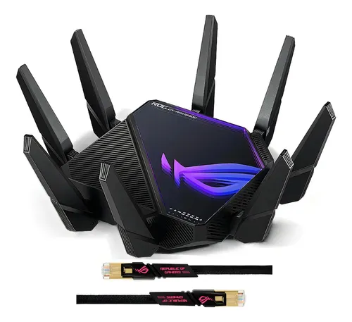 asus rog gt-ax11000pro axe16000 2台セット Asus Rog Gamer Gt-axe16000 Quad-band Wifi 6e 10gb Vpn + Cabo Cor