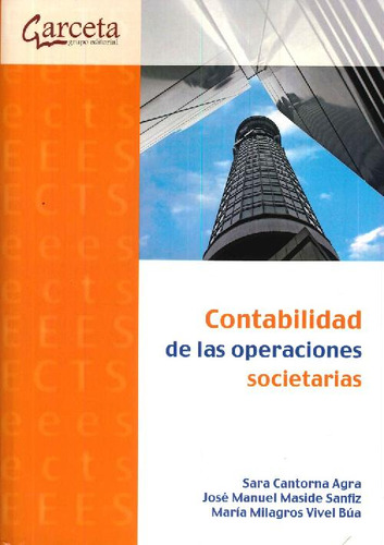 Libro Contabilidad De Las Operaciones Societarias De Sara Ca