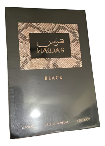 Perfume Hawas Black Para Hombre De Rasasi Edp 100ml