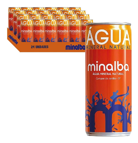 Agua Mineral Com Gás Minalba Lata 310ml (24 Unidades)