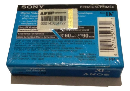 Casete Video Filmadora (sony/pan/jvc) Mini Dv Dvc 60 Min X10