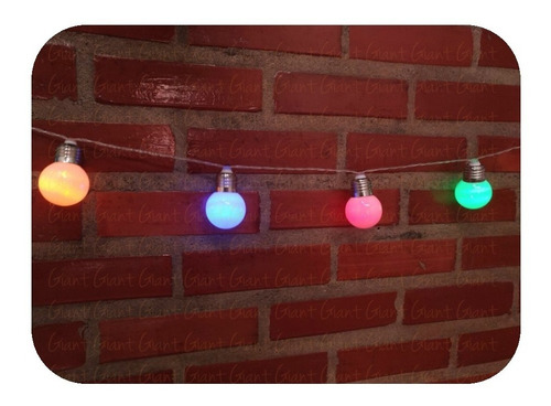 Varal De Luz 20 Lâmp Fake Led Fosca 3m Rgb Festa Natal Biv