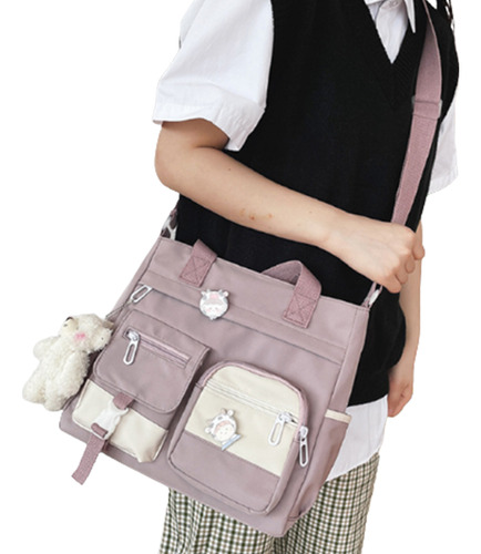 Bolso Bandolera Kawaii Con Bonitos Alfileres Y Colgante De O