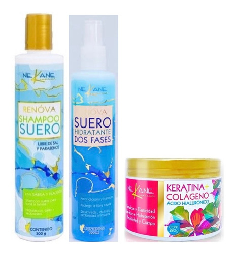 Nekane Renóva Suero Shampoo+ Hidratante 2 Fases+ Tratamiento