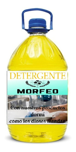 Detergente Morfeo Para Vajilla Limón 5 Litros