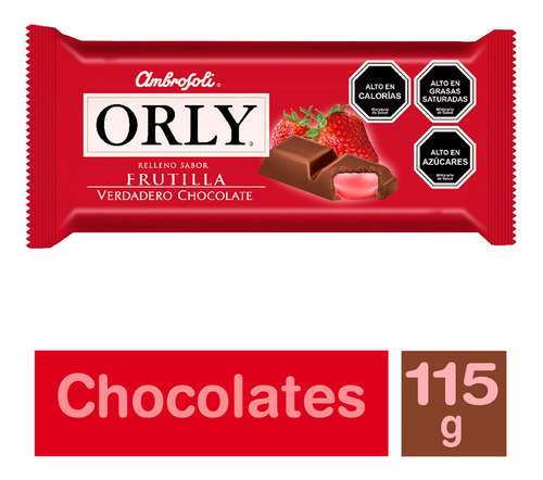 Chocolate Orly Frutilla 115g Ambrosoli