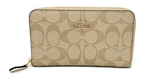 Cartera Con Cremallera Mediana Color Caqui Claro Tiza