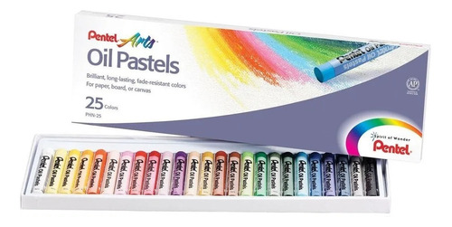 Giz De Cera Pastel Oleoso Estojo Com 25 Cores Profissional