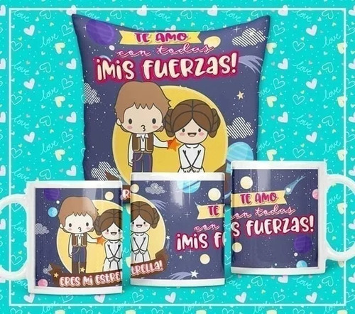 Imagen 5 de 10 de Plantillas Sublimar Cojines Tazas / Dia Amor San Valentin