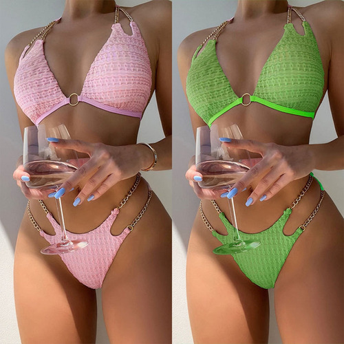 C (pk-xl) Traje De Baño Tipo Tanga De Corte Alto Con Cuello