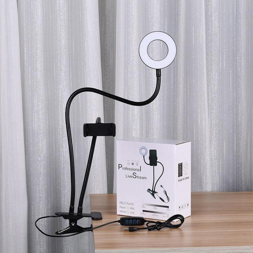 Aro De Luz Selfie Led 3 Tonos Con Soporte Para Celular