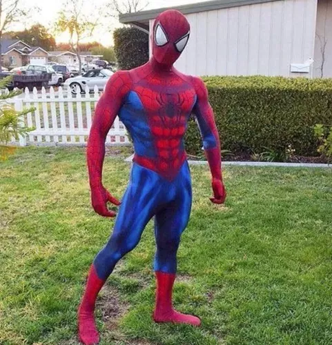 Disfraz Spiderman Lujo Hombre Araña Adulto Cosplay Clasico