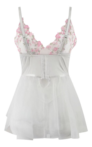 P Lencería Bordada Con Cuello En V Para Mujer, Vestido De Ma