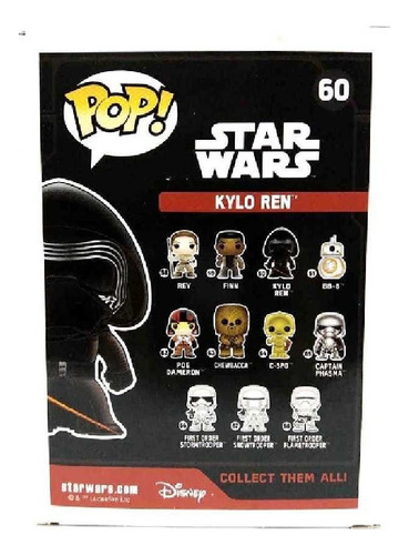 Figura De Acción Kylo Ren #60 Pop De Funko Pop! Movies