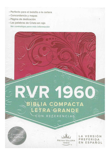Biblia Compacta Letra Grande, Rosada Rvr 1960 - B&h Espanol 