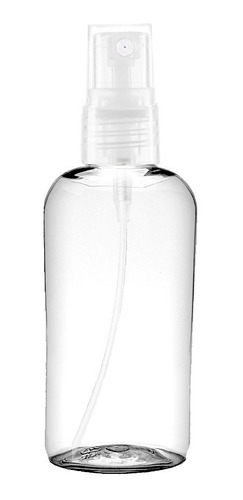 50 Frascos Pet 60 Ml Oval Válvula Spray Transparente.