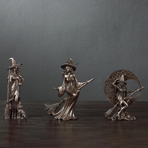 3/juego De Estatuillas De Bronce Fundido De Escultura De