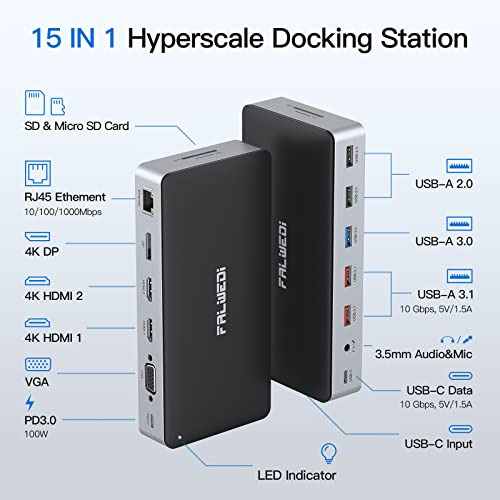 Estación De Acoplamiento Usb C Para Computadora Portátil, Ba