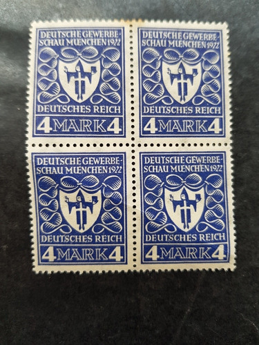 Estampilla Alemana 1923 German Reich. Block Por 4. 51799