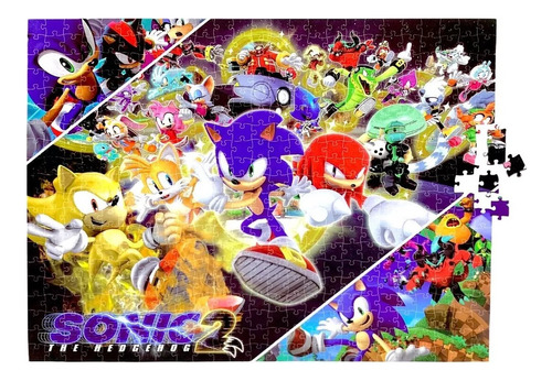 Rompecabezas Super Sonic Dorado Nintendo Switch 500 Piezas