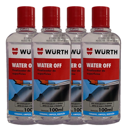 04 Cristalizador Vidros E Repelente De Agua Water Off Wurth