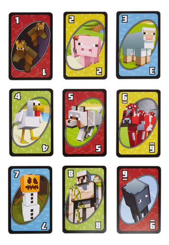Uno Minecraft 108 Cartas Jogo Edição Especial Primeira Linha