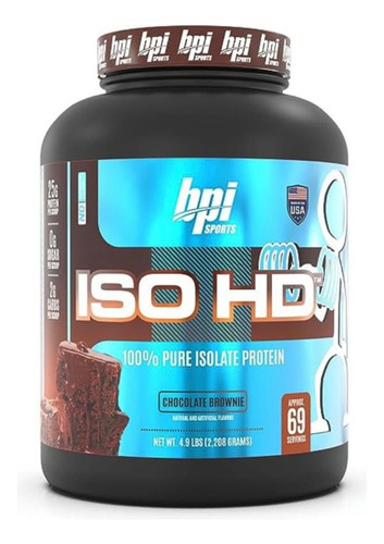 Suplemento en polvo BPI Sports ISO HD proteínas sabor vainilla cookie en pote de 2.17kg