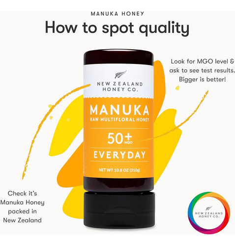 Miel Cruda Manuka Mgo 50+ New Zealand Honey Co. 310g