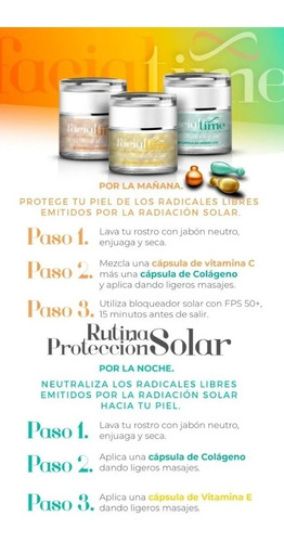 Facial Time Kit 3 Cápsulas Faciales Vit E, C Y Colágeno