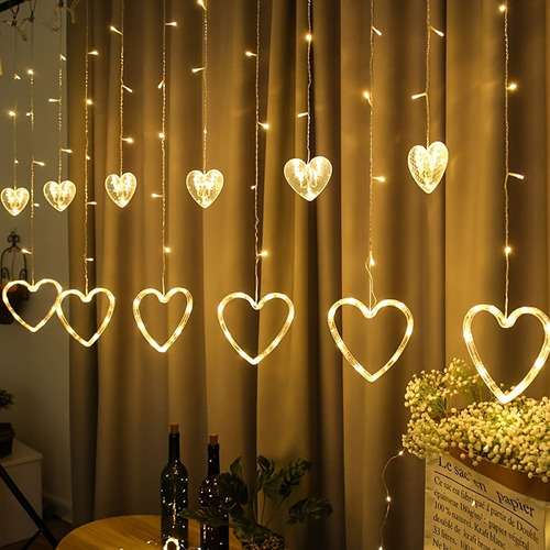 Lámpara De Diseño En Forma De Corazón, Lámpara De Cortina En