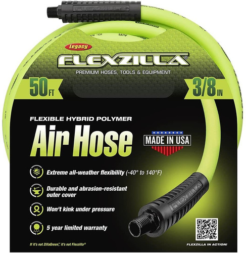 Imagen 2 de 9 de Air Hose, In. X Ft., In. Mnpt Fittings, Heavy Duty,...