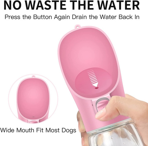 Botella De Agua Para Perro 19 Oz, Portátil, Caminar, Viajes.