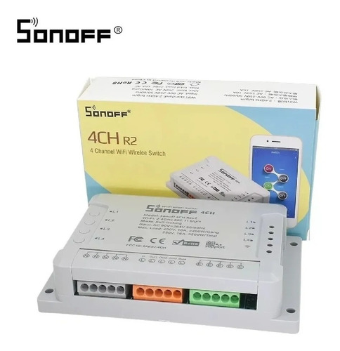 Sonoff 4ch Canais R2 Interruptor Wifi Automação Residencial