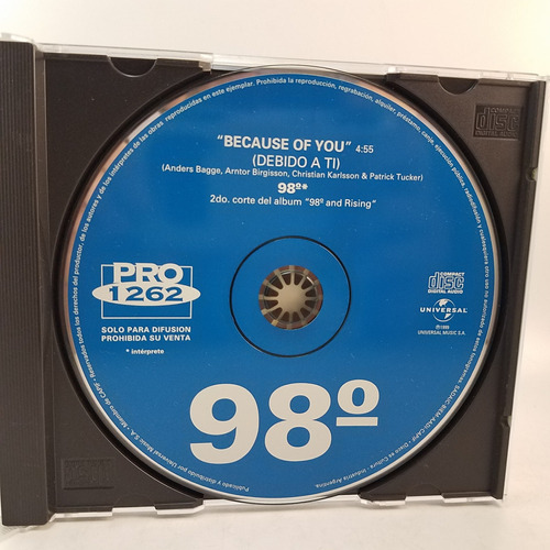 Universal Promo Cd 1262 - 98 Degrees - Because Of You - Mb 