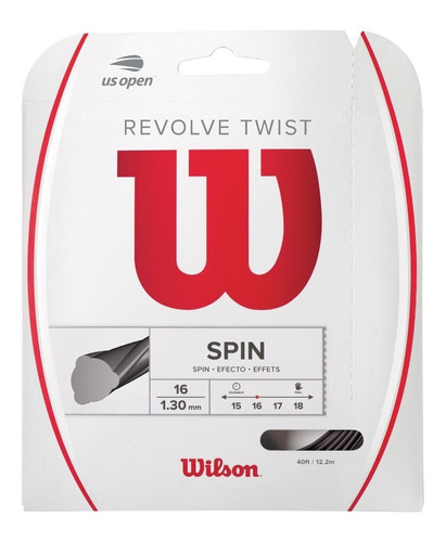 Cuerda Para Raqueta De Tenis Wilson Revolve Twist 16  Black