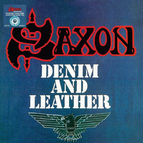 Lp Saxon Denim And Leather Colorido Splatter Ed. Limitada