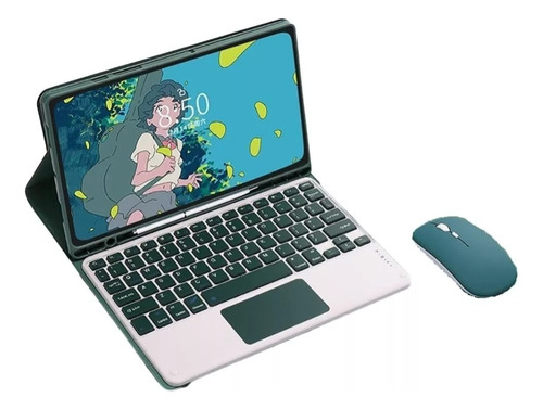 Teclado Y Mouse Inalámbricos Con Funda Para Tablet Samsung