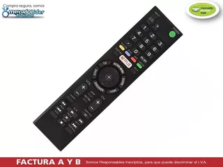 Control Remoto Tv Sony Bravia Netflix Smart Led Rmt-tx102d