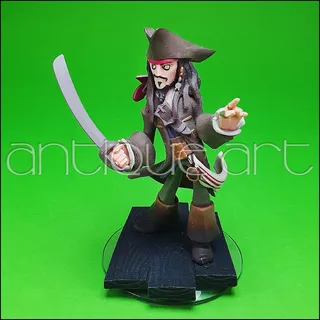 A64 Disney Infinity 2.0 Figura Jack Sparrow Piratas D Caribe