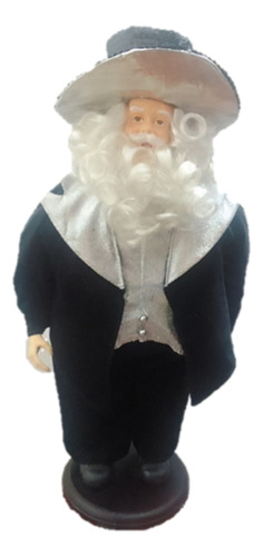 Papa Noel Vestido Negro 50cm Alto