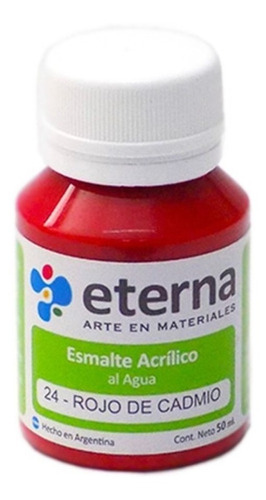 Esmalte Acrilico Al Agua Eterna X 37ml Color del óleo 24 ROJO DE CADMIO