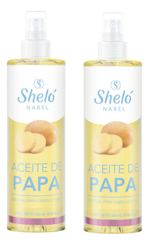 Aceite De Papa Topico Y Capilar Shelo Nabel® 265ml. 2 Piezas