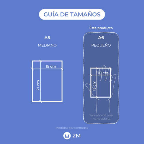 Libreta Ecológica A6 30 Hojas Lisas - 2m Blanco