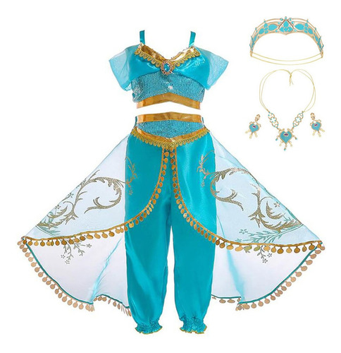 Disfraz De Princesa Jazmín Con Accesorios