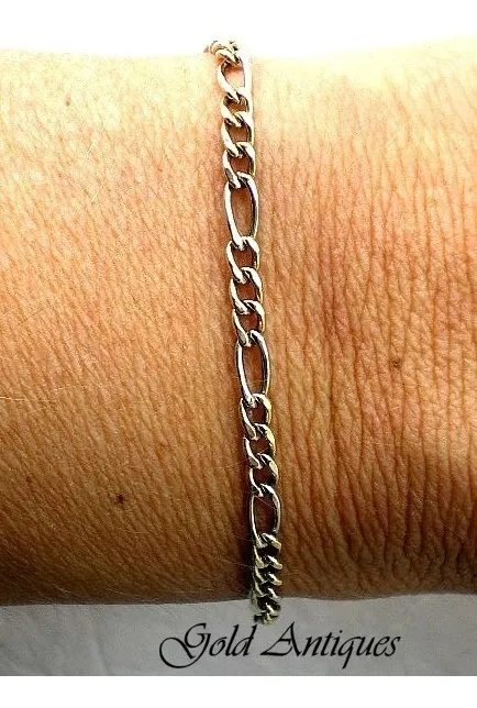 Pulsera De Oro 18 Kt Bicolor Unisex