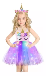 Vestido Princesa Con Lentejuelas Unicornio Tutú Para Niñas