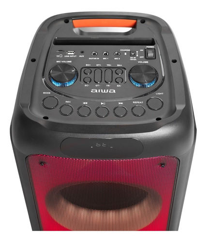 Imagen 3 de 5 de Parlante Portatil Aiwa Karaoke Bluetooth Tws Led Aw-poh1d