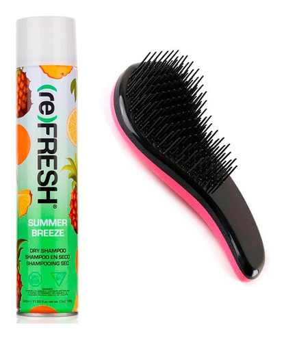 Kit Shampoo Seco Summer Breeze Refresh + Cepillo Desenredant