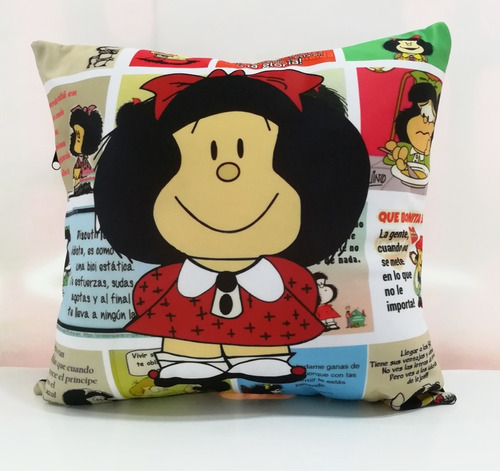 Cojín Mafalda Cuadros Cojín Decorativo Mafalda  