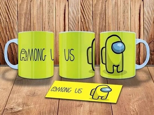 Imagen 2 de 7 de Plantillas Sublimación Tazas Amoung Us + Fall Guys 30 Dis